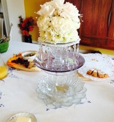 GOOD AFTERNOON TRI-CITIES…BABY SHOWER FLOWER CAKES… STACKED ON CRYSTAL…